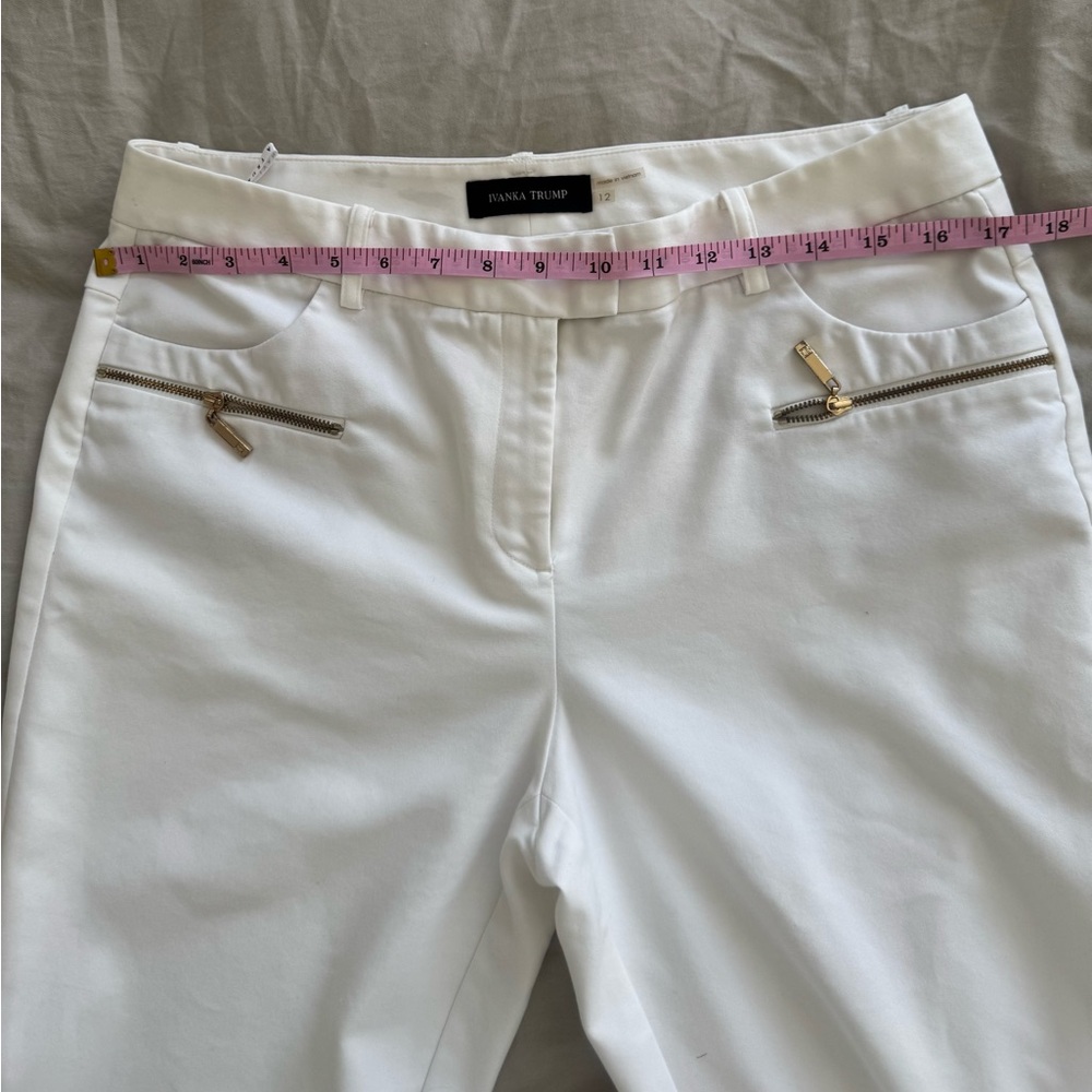 Ivanka Trump White Ankle Pants sz 12 - Picture 7 of 11